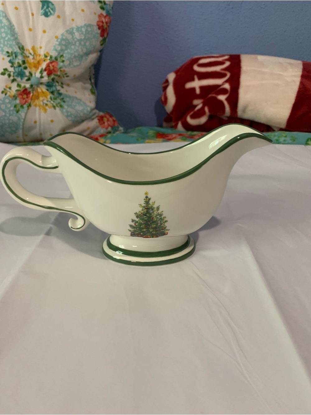 Christopher Radko Traditions Holiday Celebrations Porcelain Gravy Boat